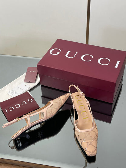 Gucci Cosmogonie GG Crystal Slingback Sandals – 2025 Early Autumn Collection