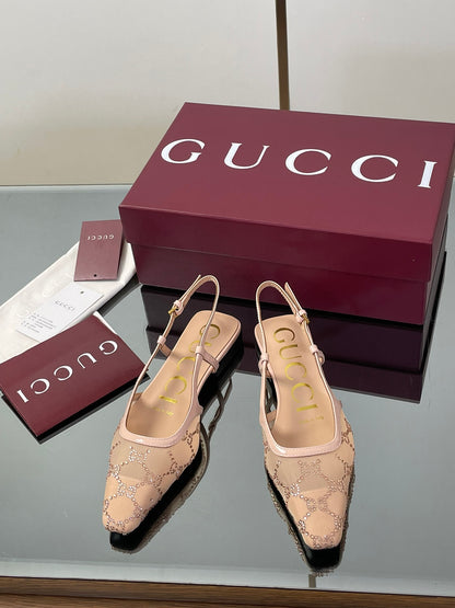Gucci Cosmogonie GG Crystal Slingback Sandals – 2025 Early Autumn Collection