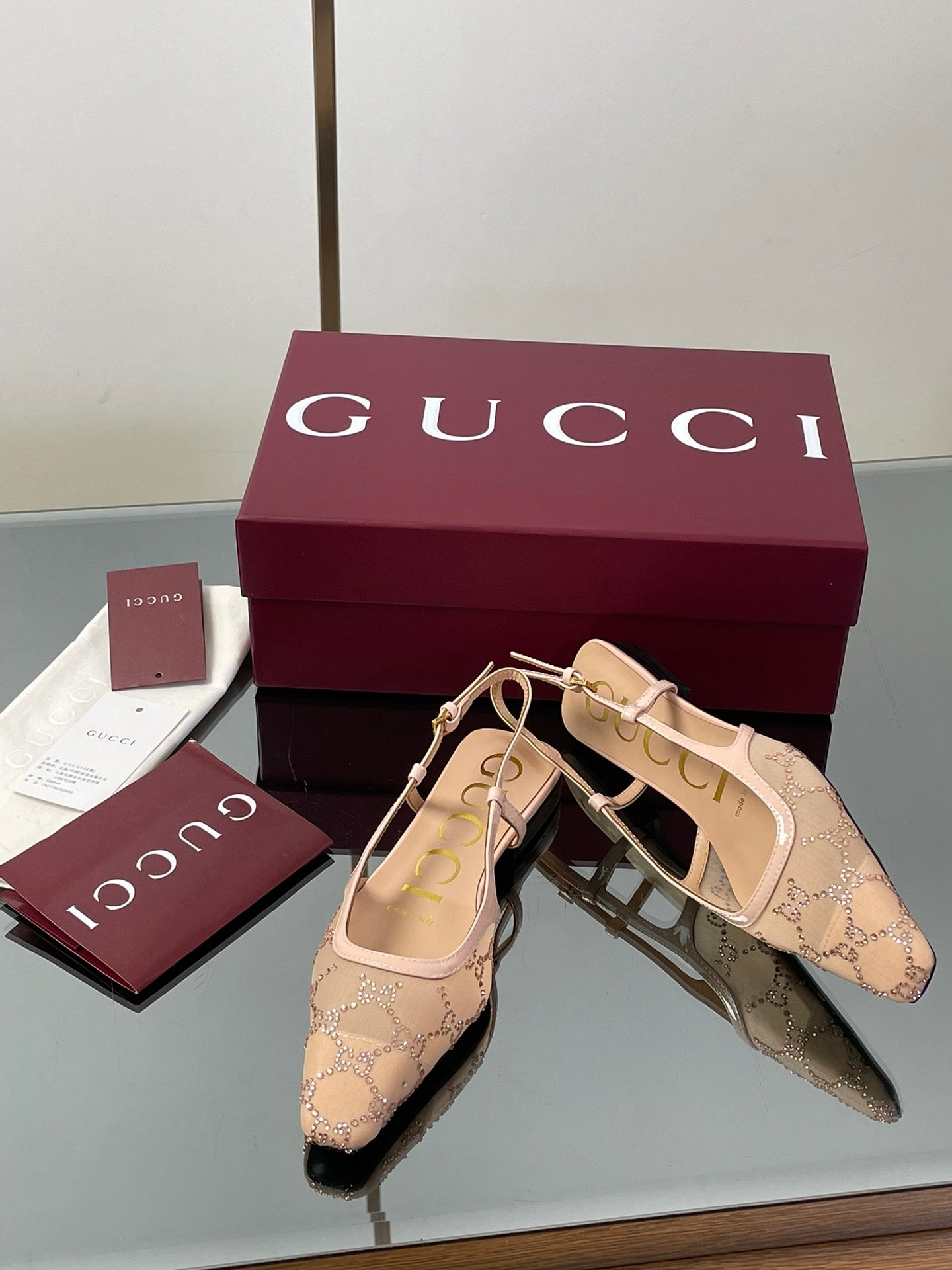 Gucci Cosmogonie GG Crystal Slingback Sandals – 2025 Early Autumn Collection