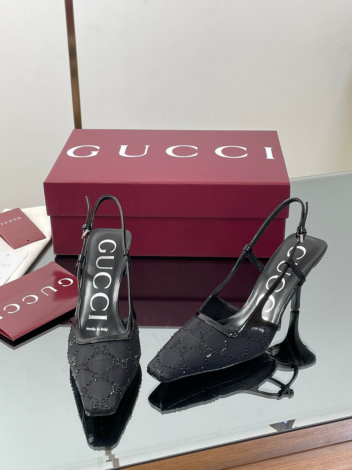 Gucci Cosmogonie GG Crystal Slingback Sandals – 2025 Early Autumn Collection