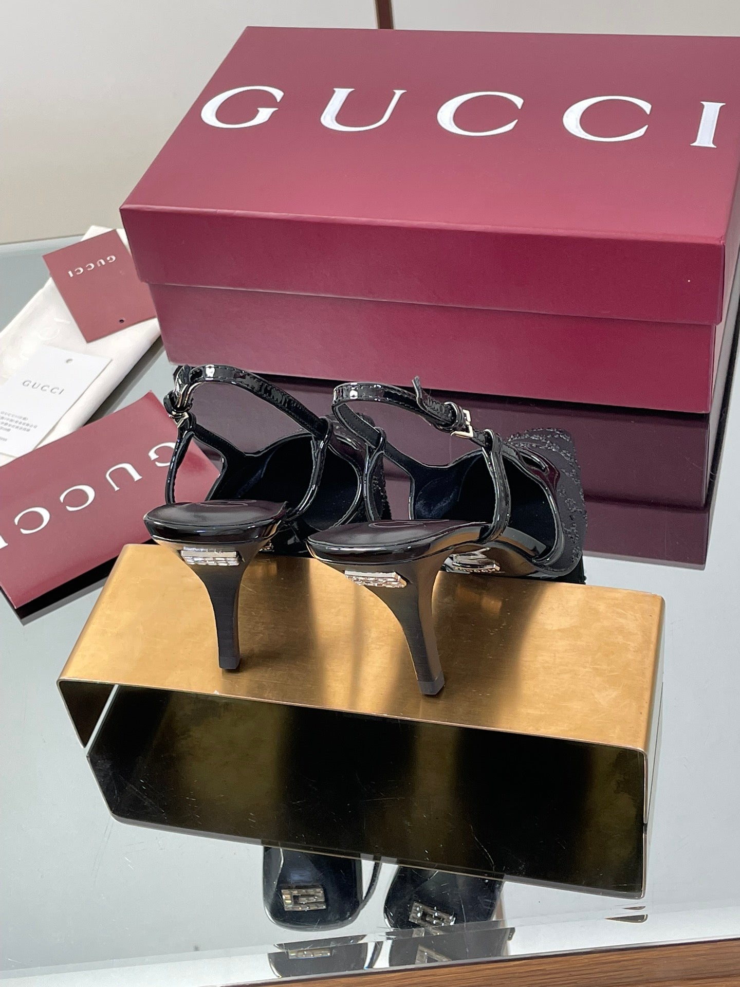 Gucci Cosmogonie GG Crystal Slingback Sandals – 2025 Early Autumn Collection