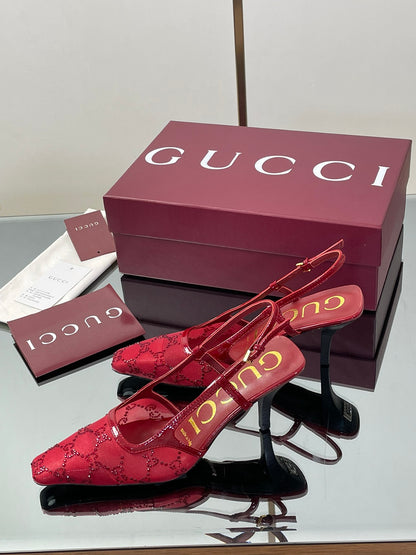 Gucci Cosmogonie GG Crystal Slingback Sandals – 2025 Early Autumn Collection