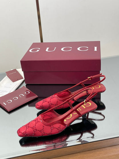 Gucci Cosmogonie GG Crystal Slingback Sandals – 2025 Early Autumn Collection