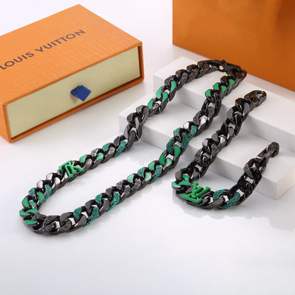 Louis Vuitton Chain Links Patches Necklace – 2020 Spring/Summer Collection
