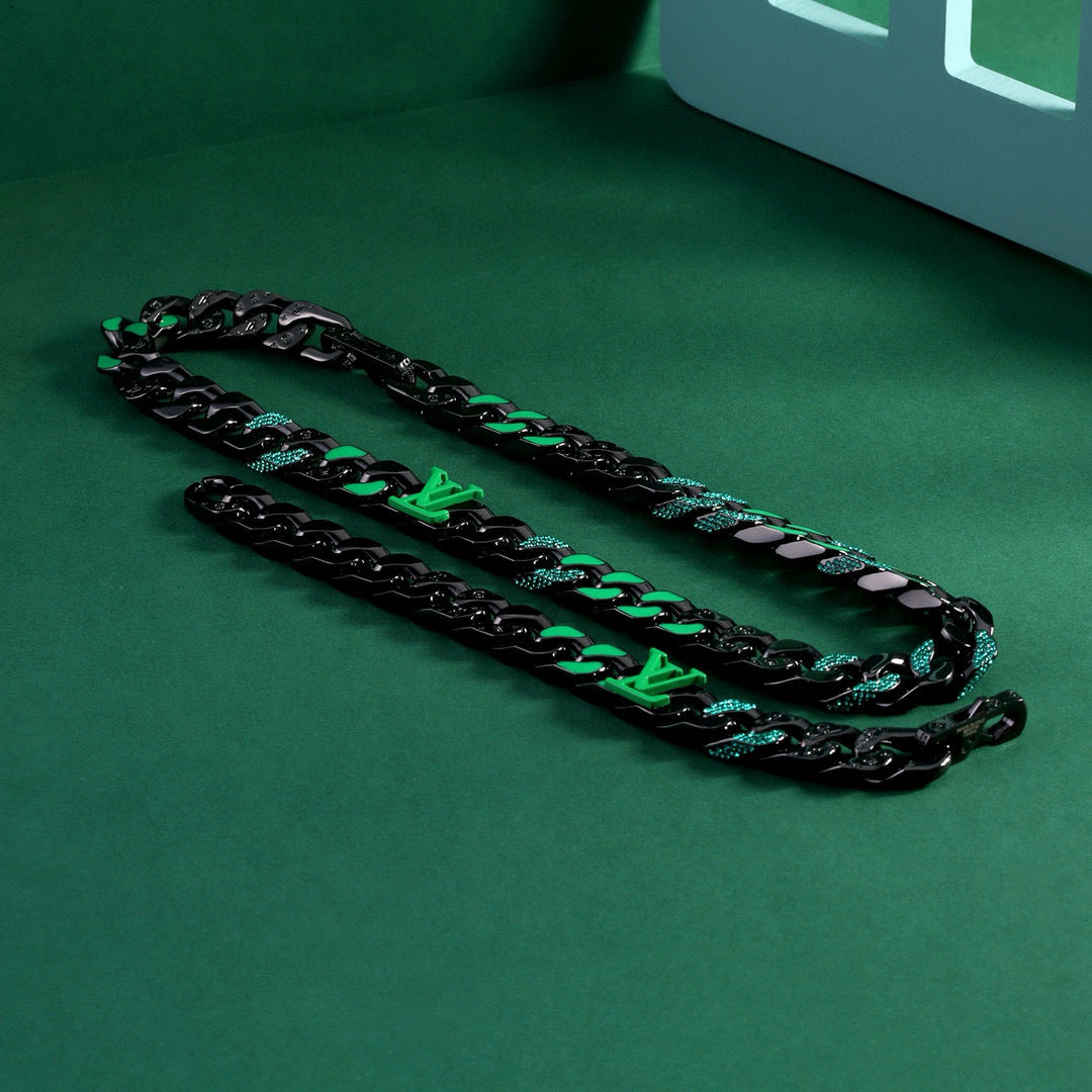 Louis Vuitton Chain Links Patches Necklace – 2020 Spring/Summer Collection