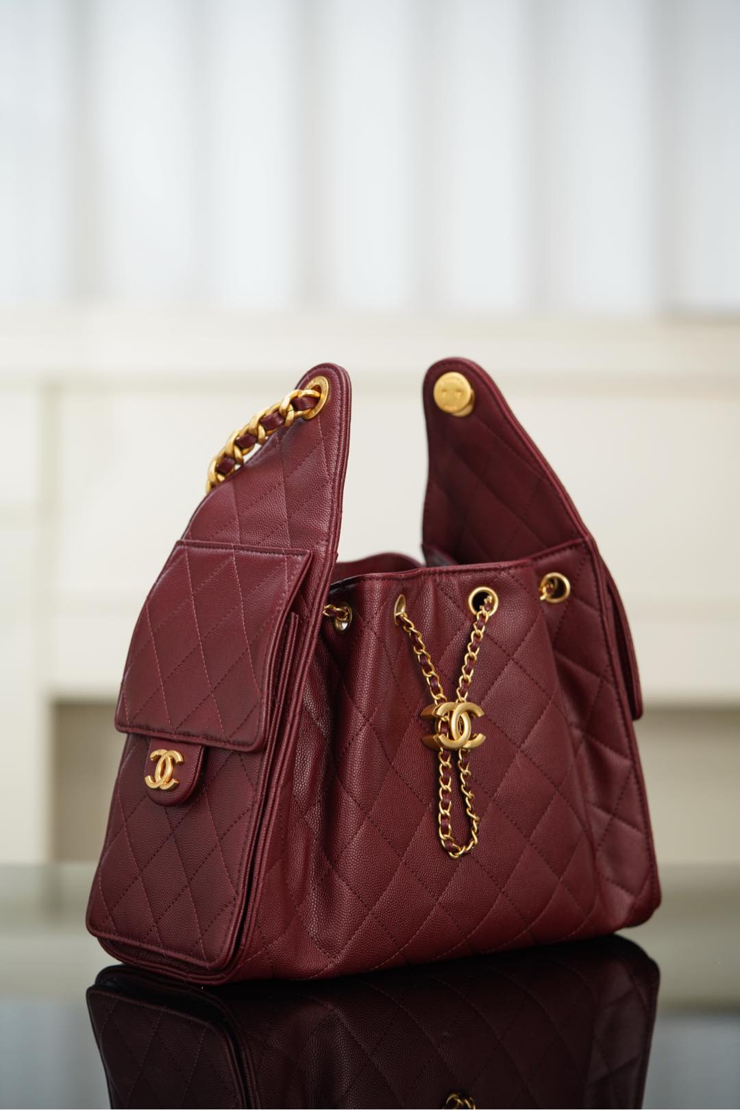 Chanel Small Hobo Drawstring Bucket Bag – 25A Collection