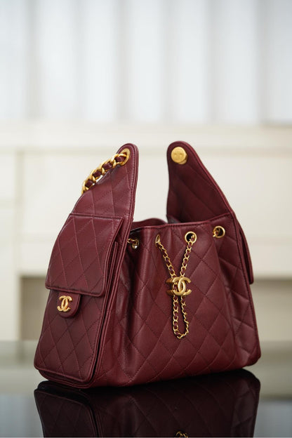 Chanel Small Hobo Drawstring Bucket Bag – 25A Collection