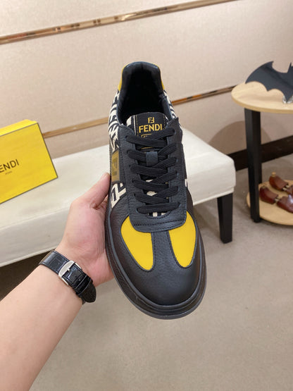 Fendi Calfskin Leather Loafers