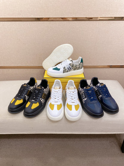 Fendi Calfskin Leather Loafers