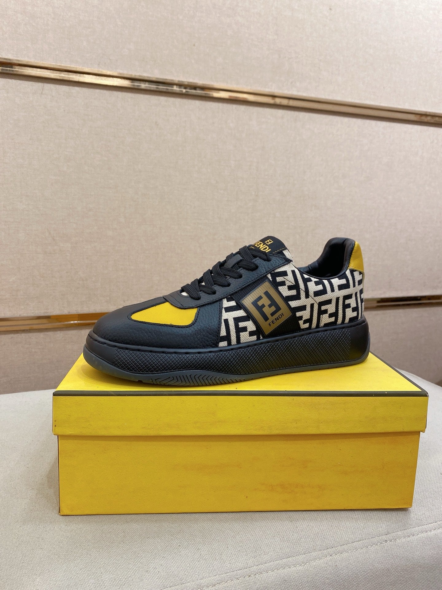 Fendi Calfskin Leather Loafers