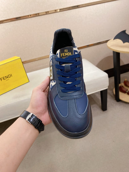 Fendi Calfskin Leather Loafers