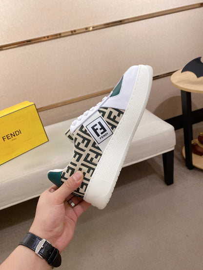 Fendi Calfskin Leather Loafers