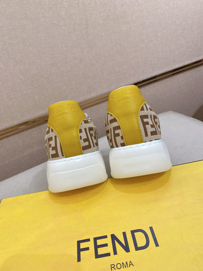 Fendi Calfskin Leather Loafers