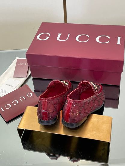 Gucci Patent Leather GG Crystal Loafers – FW25
