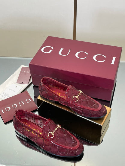 Gucci Patent Leather GG Crystal Loafers – FW25