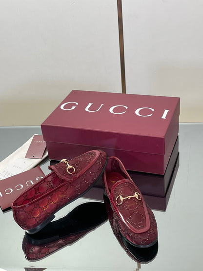 Gucci Patent Leather GG Crystal Loafers – FW25