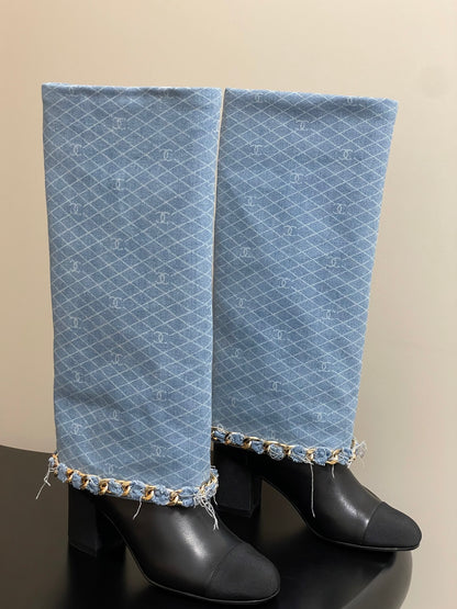 Chanel Chain Detail Long Boots – Autumn/Winter 25B Collection