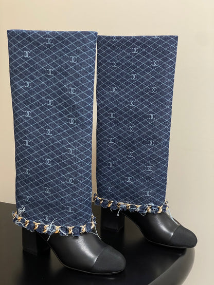 Chanel Chain Detail Long Boots – Autumn/Winter 25B Collection