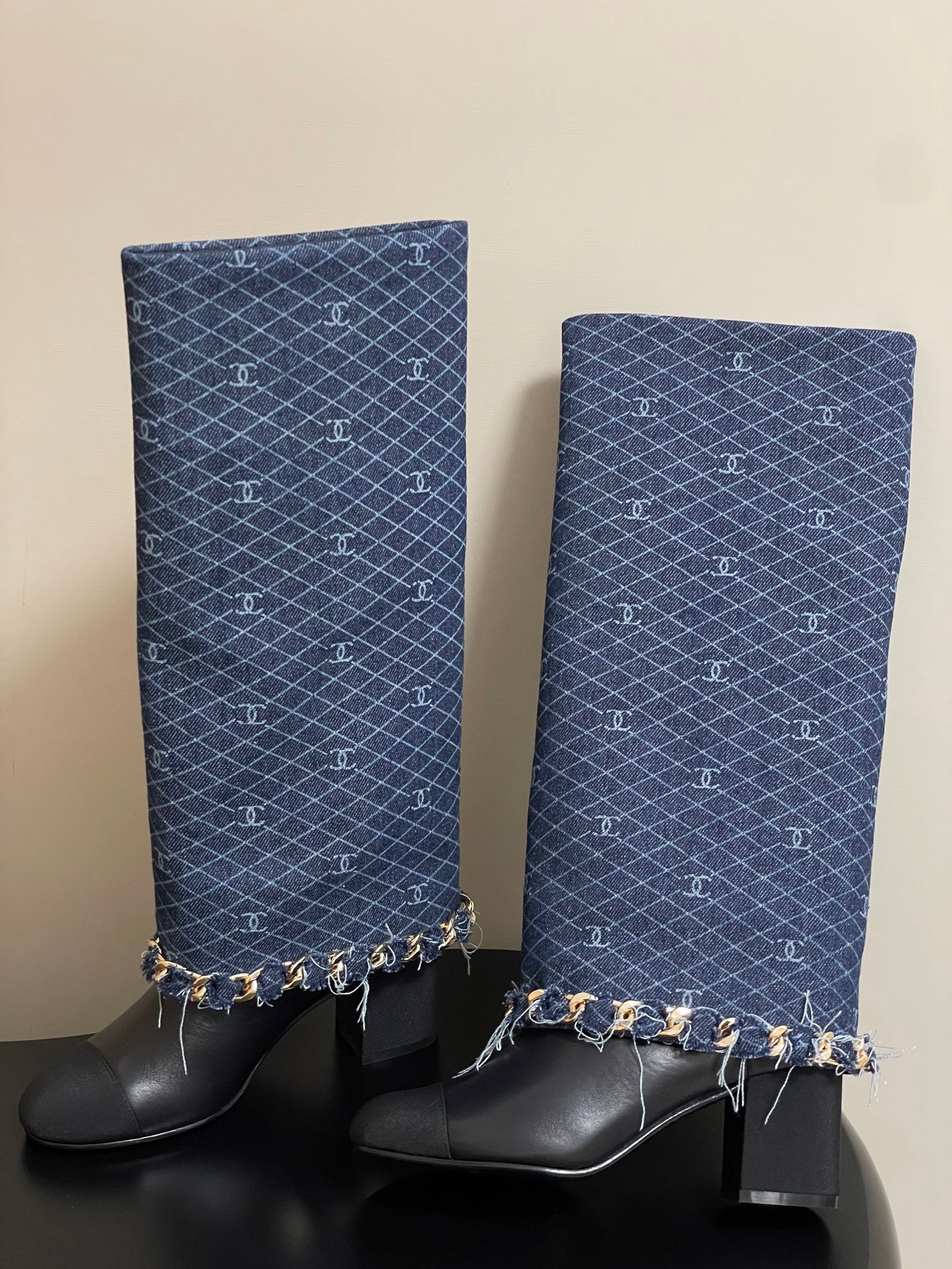 Chanel Chain Detail Long Boots – Autumn/Winter 25B Collection