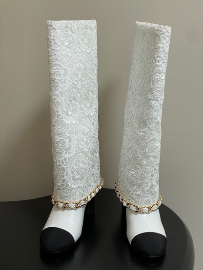 Chanel Chain Detail Knee-High Boots – Autumn/Winter Collection – 25B