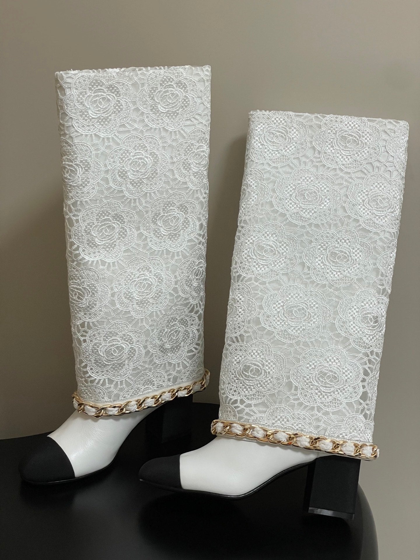 Chanel Chain Detail Knee-High Boots – Autumn/Winter Collection – 25B