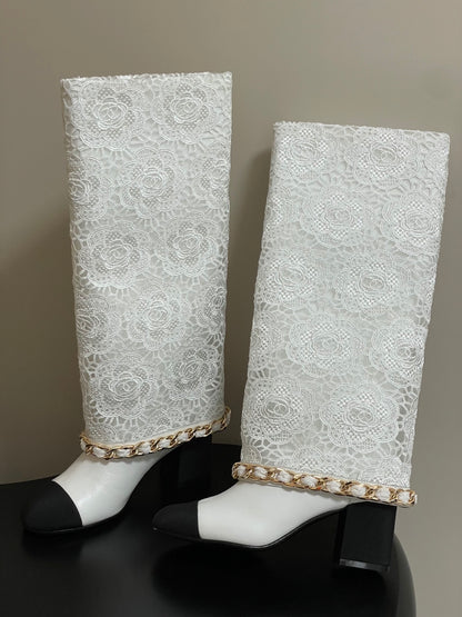 Chanel Chain Detail Knee-High Boots – Autumn/Winter Collection – 25B