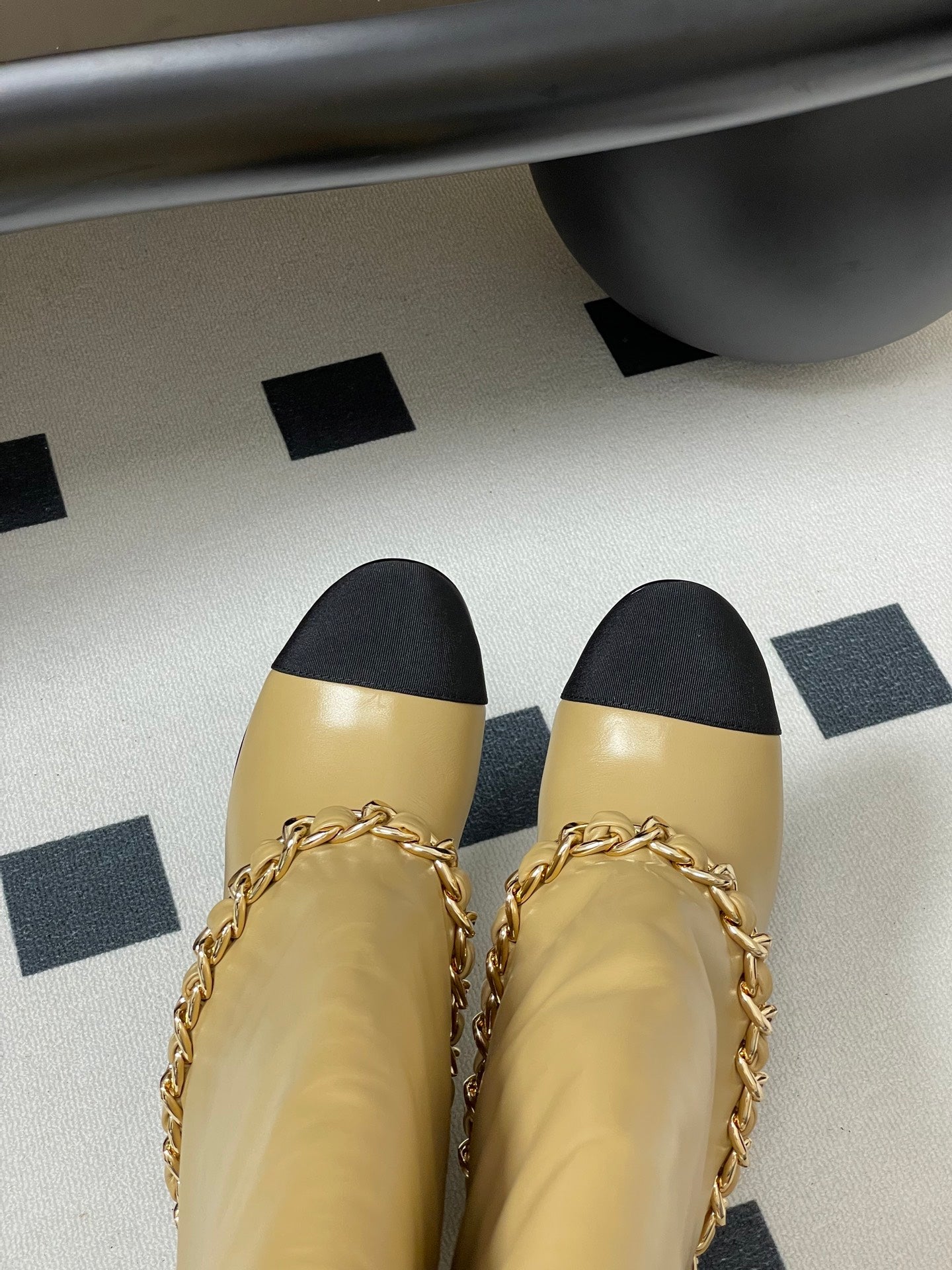 Chanel Chain Detail Knee-High Boots – Autumn/Winter Collection – 25B