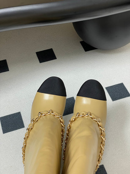 Chanel Chain Detail Knee-High Boots – Autumn/Winter Collection – 25B