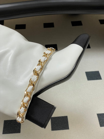 Chanel Chain Detail Knee-High Boots – Autumn/Winter Collection – 25B