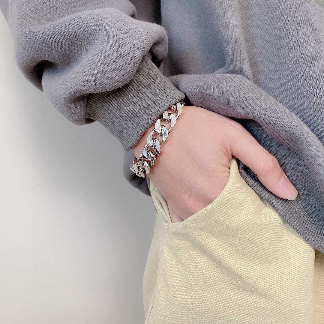 Louis Vuitton Monogram Silver Cuban Chain Necklace – 2019 Spring/Summer Collection