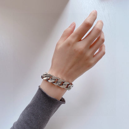 Louis Vuitton Monogram Silver Cuban Chain Necklace – 2019 Spring/Summer Collection