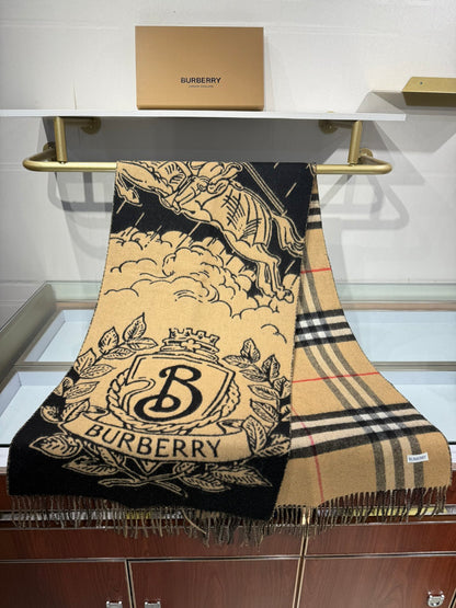 Burberry Equestrian Knight Reversible Jacquard Shawl – 25 Collection