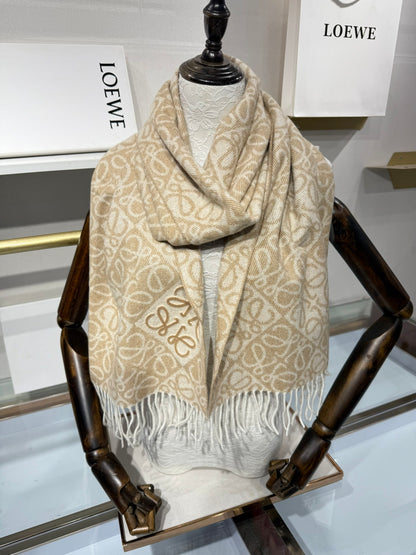 Loewe Double-Sided Wool Cashmere Anagram Scarf – 2025 Collection
