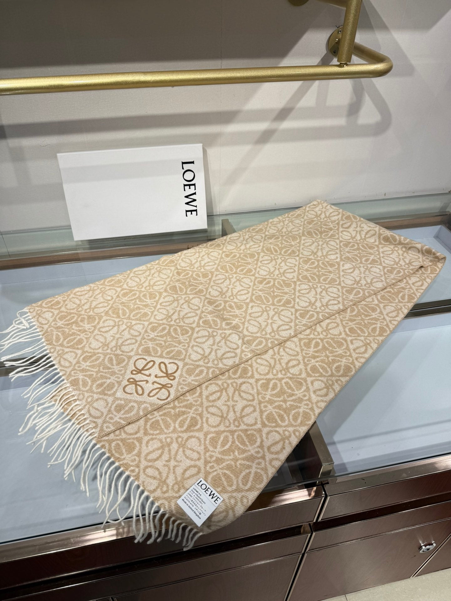 Loewe Double-Sided Wool Cashmere Anagram Scarf – 2025 Collection