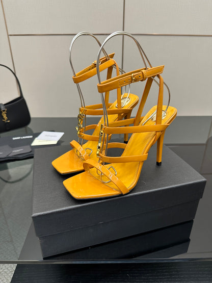 Saint Laurent Patent Leather Heeled Sandals