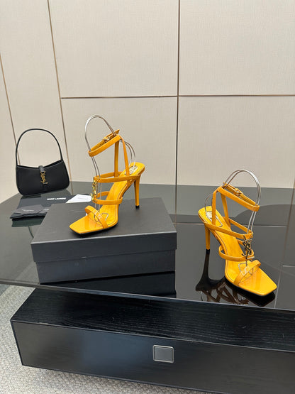 Saint Laurent Patent Leather Heeled Sandals