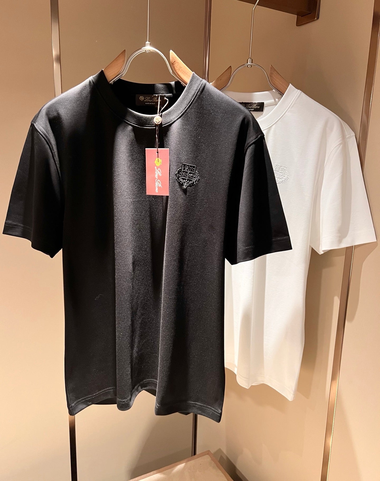 Loro Piana Men's Logo Rubberized Short Sleeve T-Shirt – Spring/Summer 2025