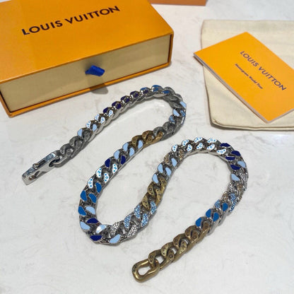 Louis Vuitton Chain Links Patches Necklace – 2020SS