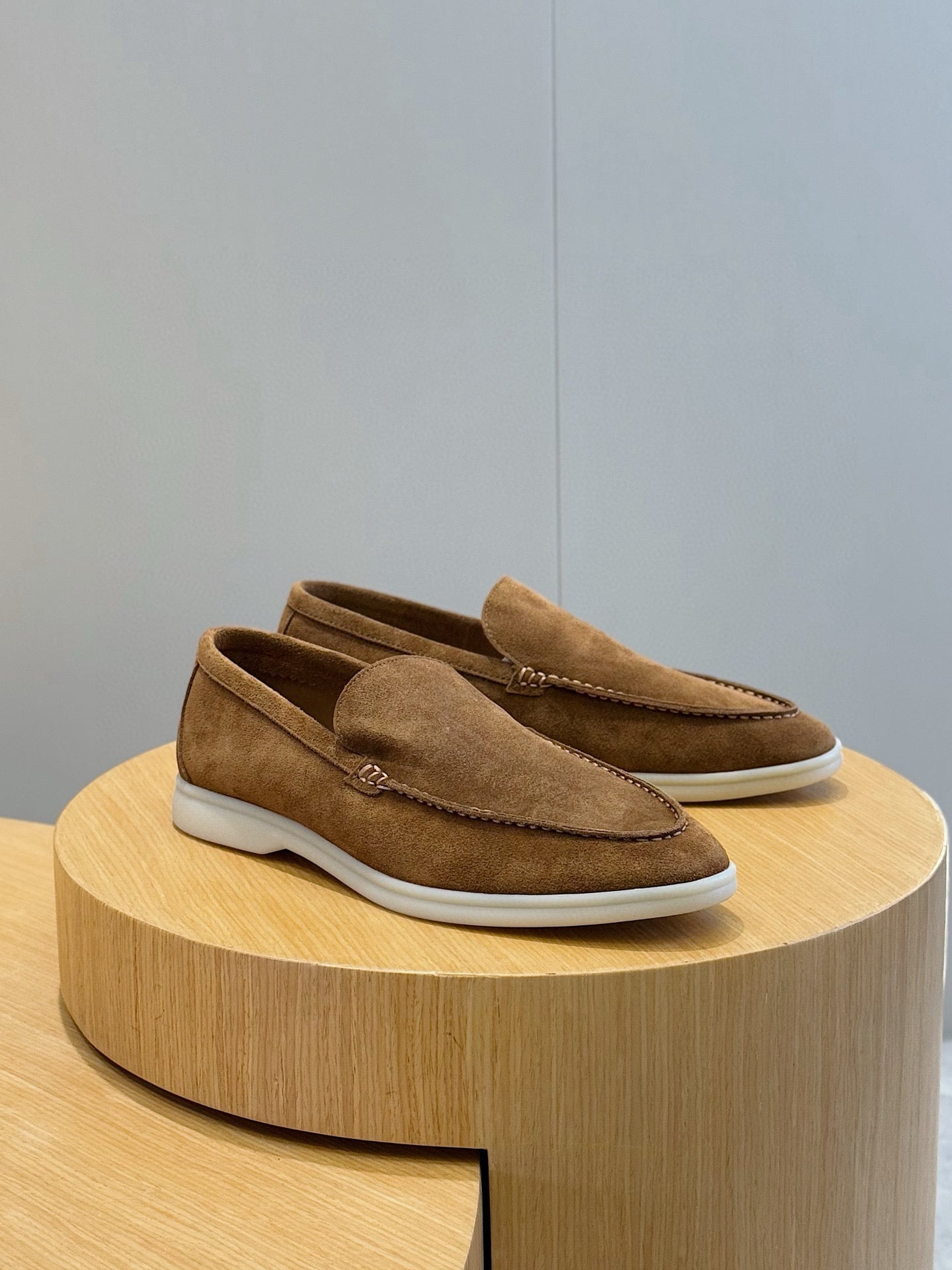 Loro Piana Italian Handmade Suede Loafers