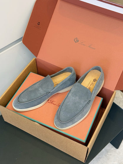 Loro Piana Italian Handmade Suede Loafers