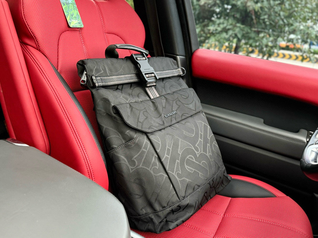 Burberry TB Monogram Nylon Leather Backpack
