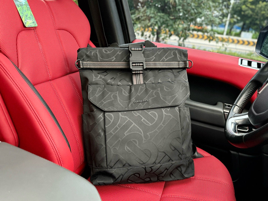 Burberry TB Monogram Nylon Leather Backpack