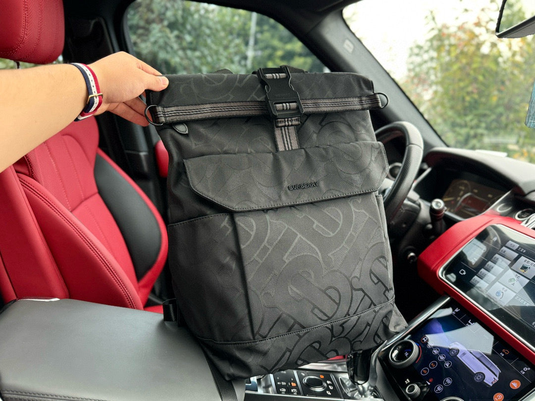 Burberry TB Monogram Nylon Leather Backpack