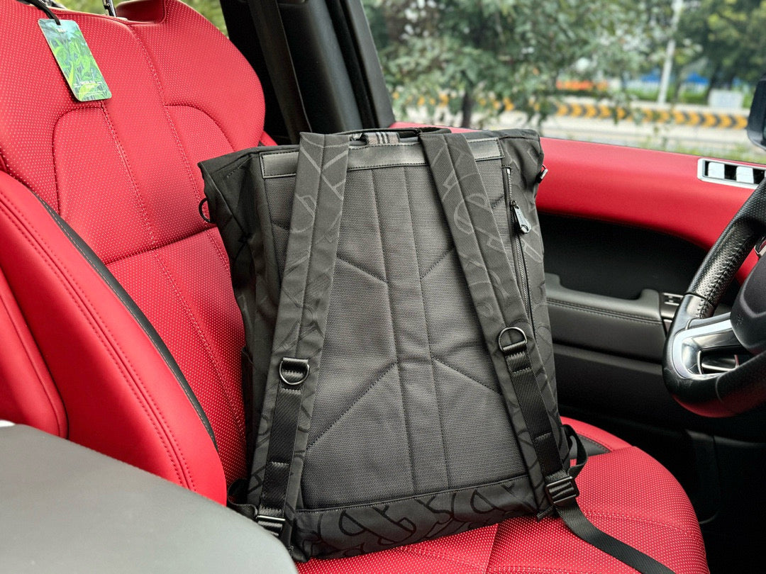 Burberry TB Monogram Nylon Leather Backpack