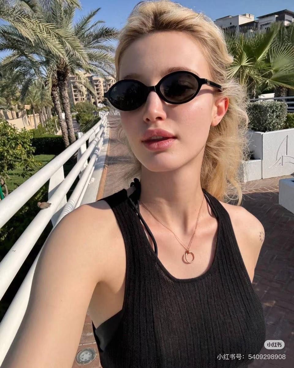 Miu Miu Retro Oval Sunglasses