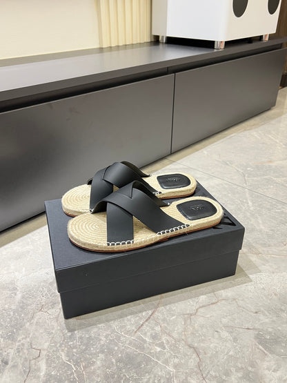 Zegna Classic Leather and Suede Slides