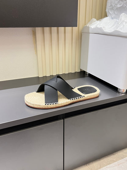 Zegna Classic Leather and Suede Slides