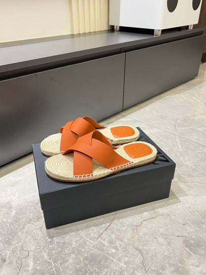 Zegna Classic Leather and Suede Slides