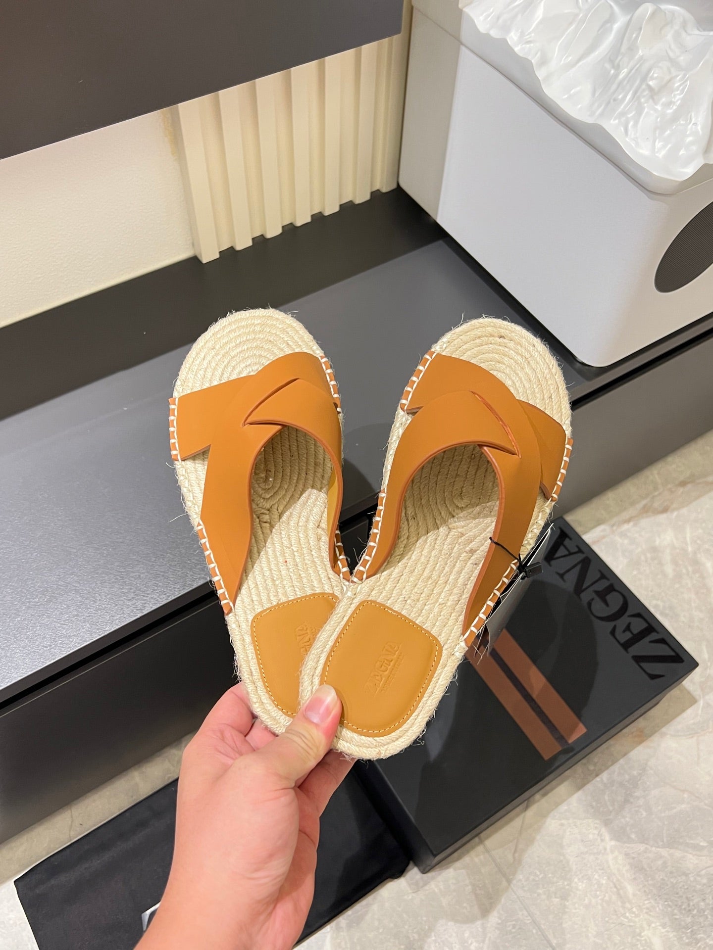 Zegna Classic Leather and Suede Slides