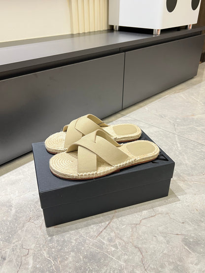 Zegna Classic Leather and Suede Slides